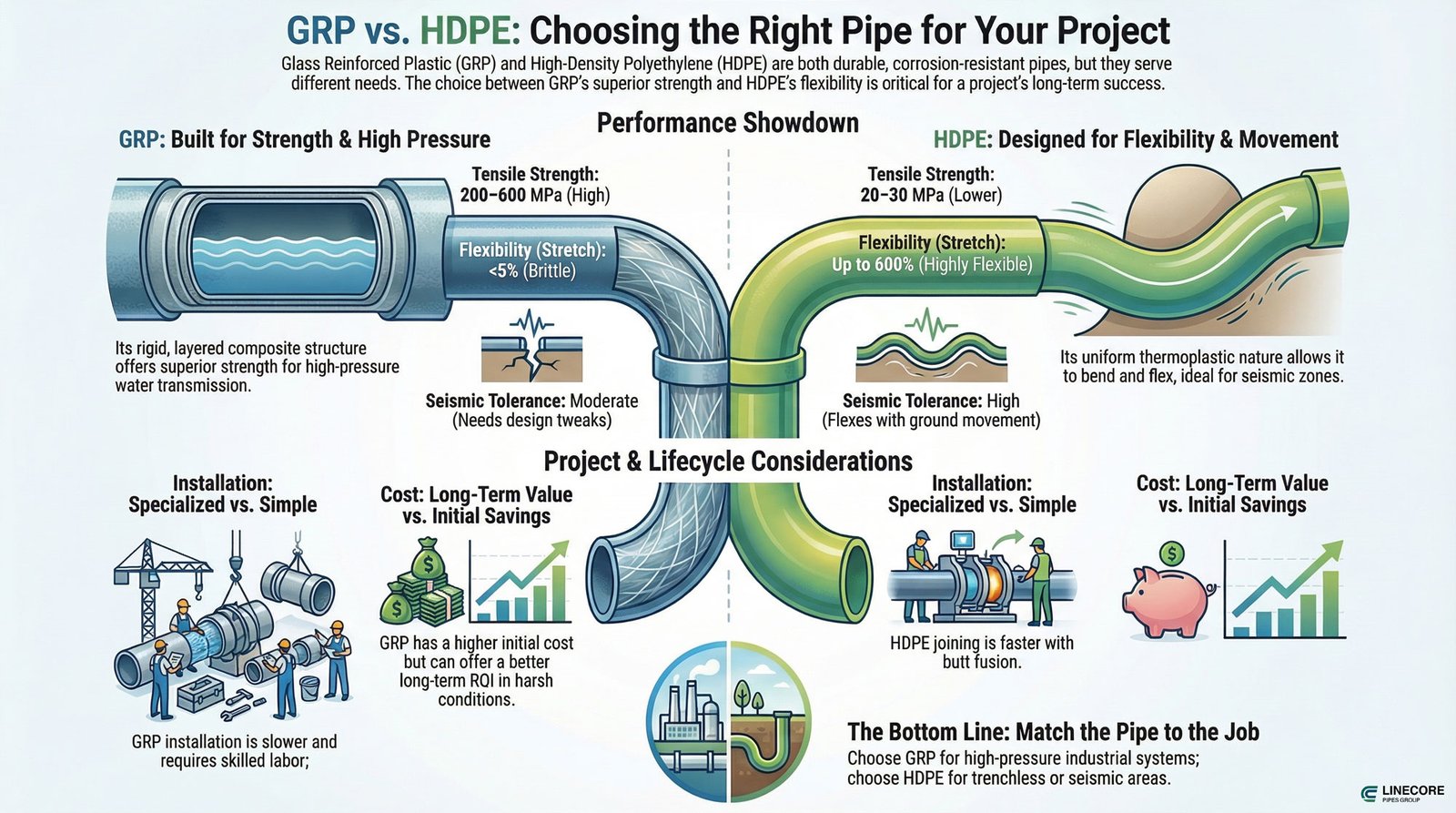 GRE vs hdpe infographic