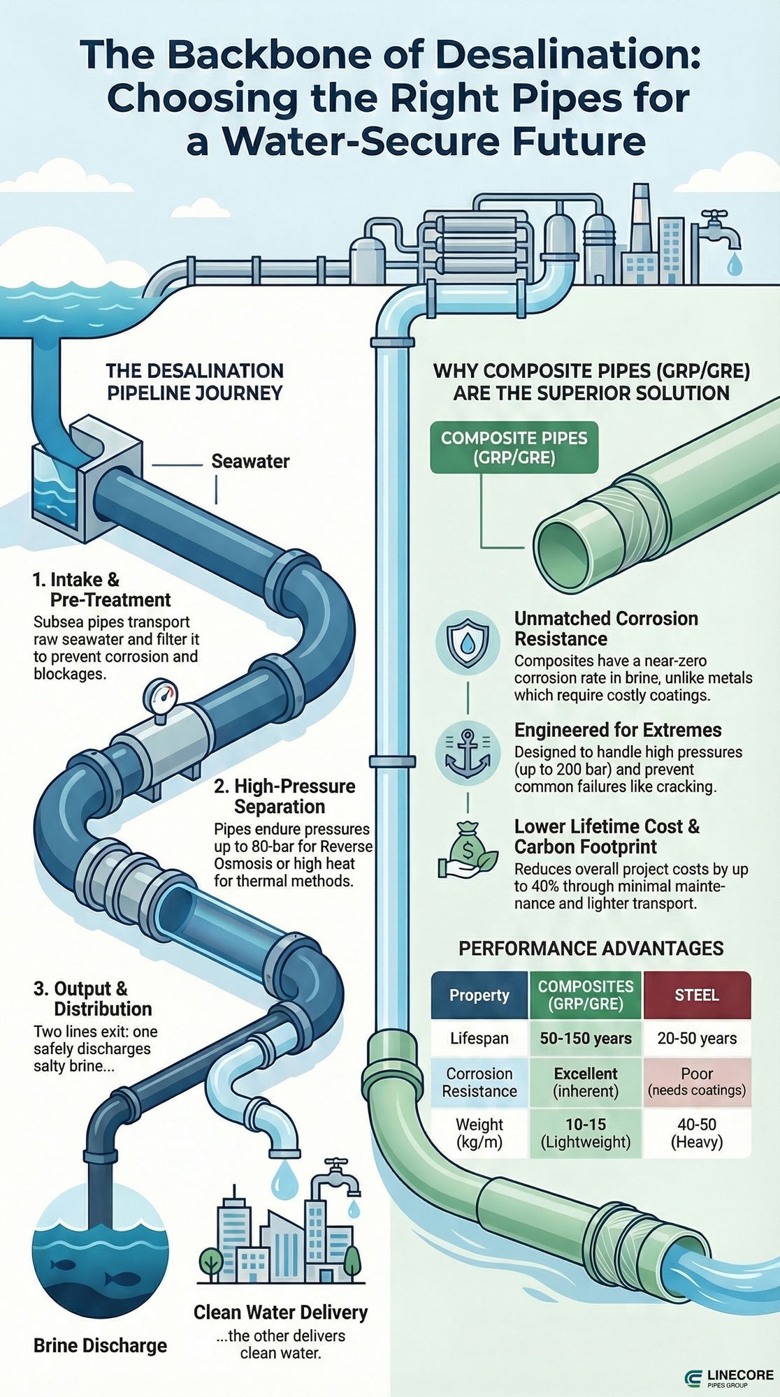 Desalination Pipes infographic