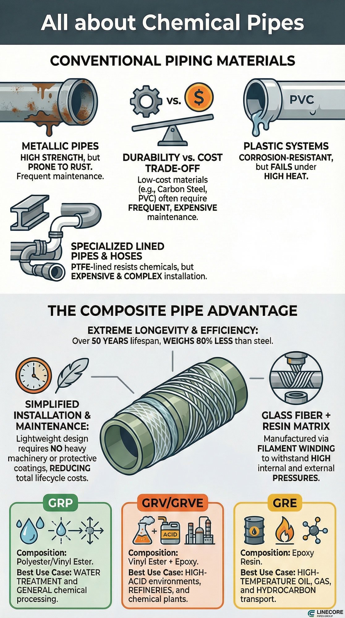 Chemical pipes infographic
