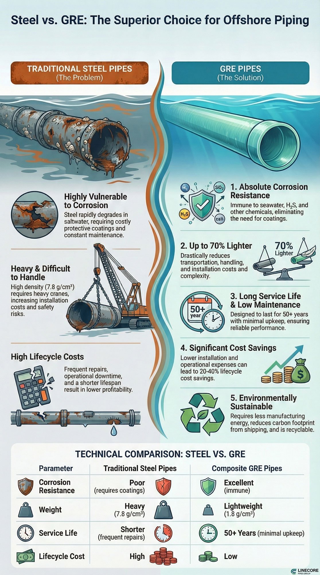 Offshore Pipes Infographic