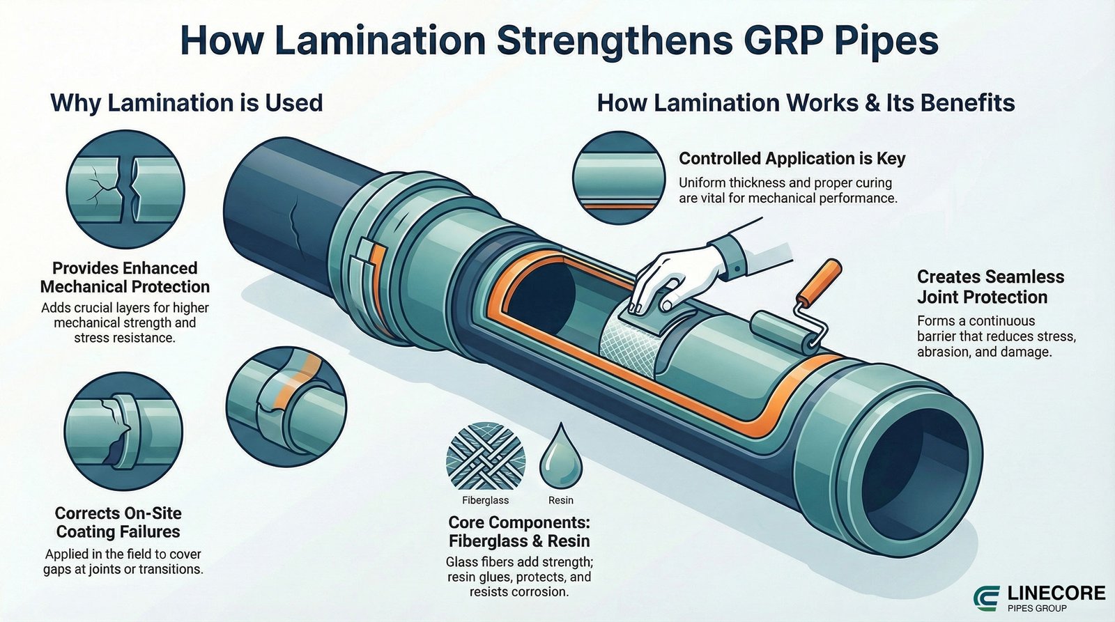 lamination grp pipes