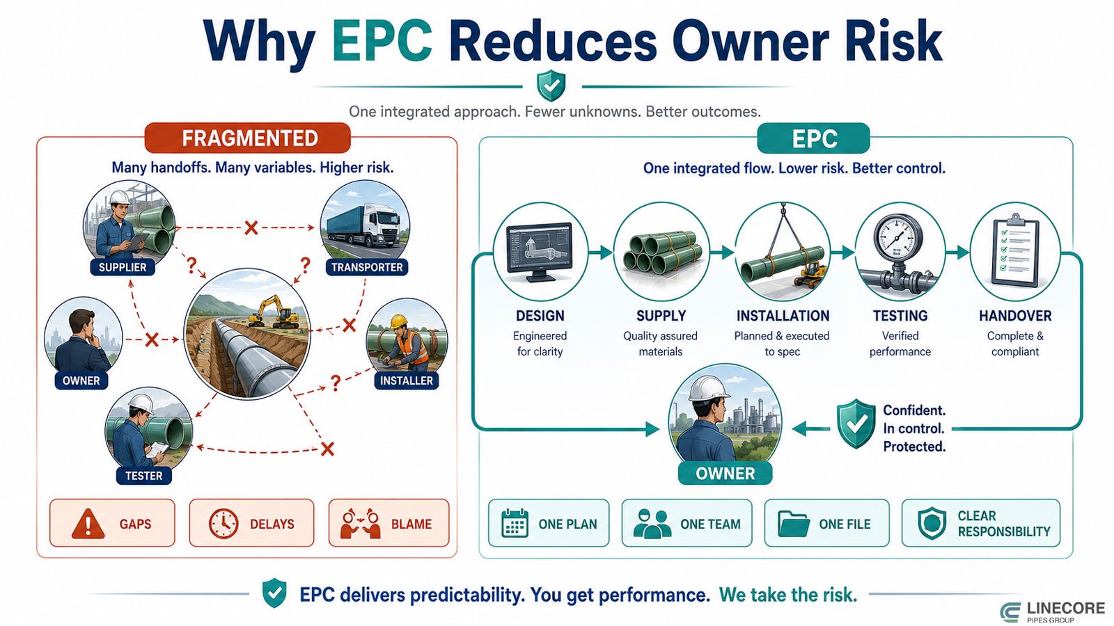 GRP Pipeline EPC vs Fragmented Delivery Model