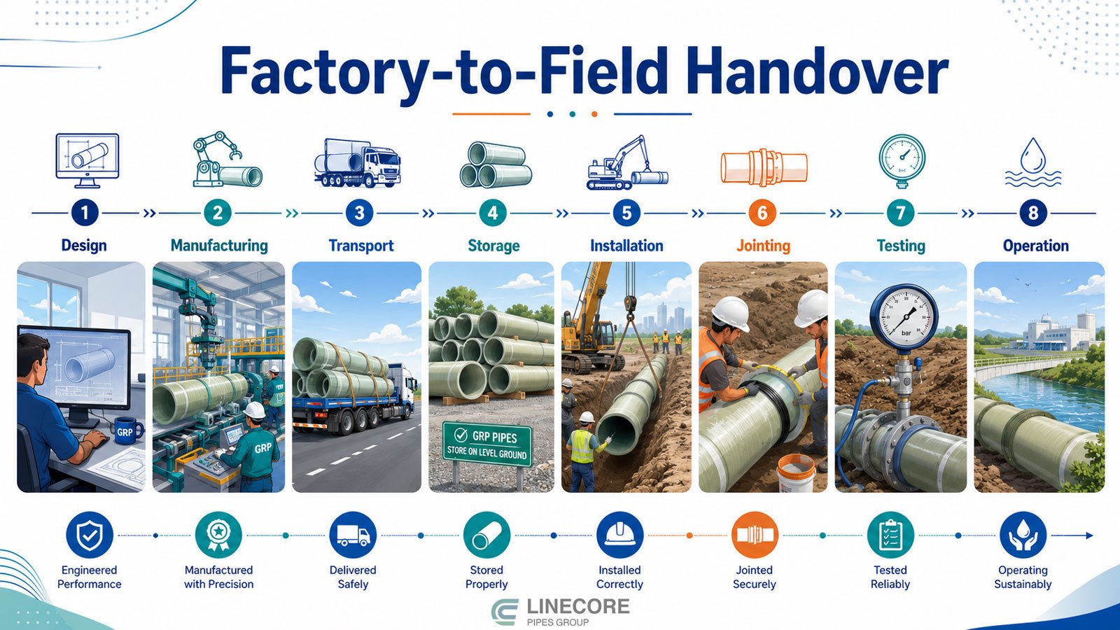 GRP Pipeline Factory Field Handover Process