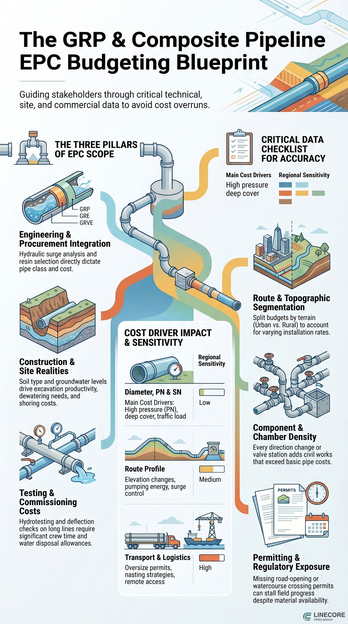 epc budget grp composite pipelines infographic