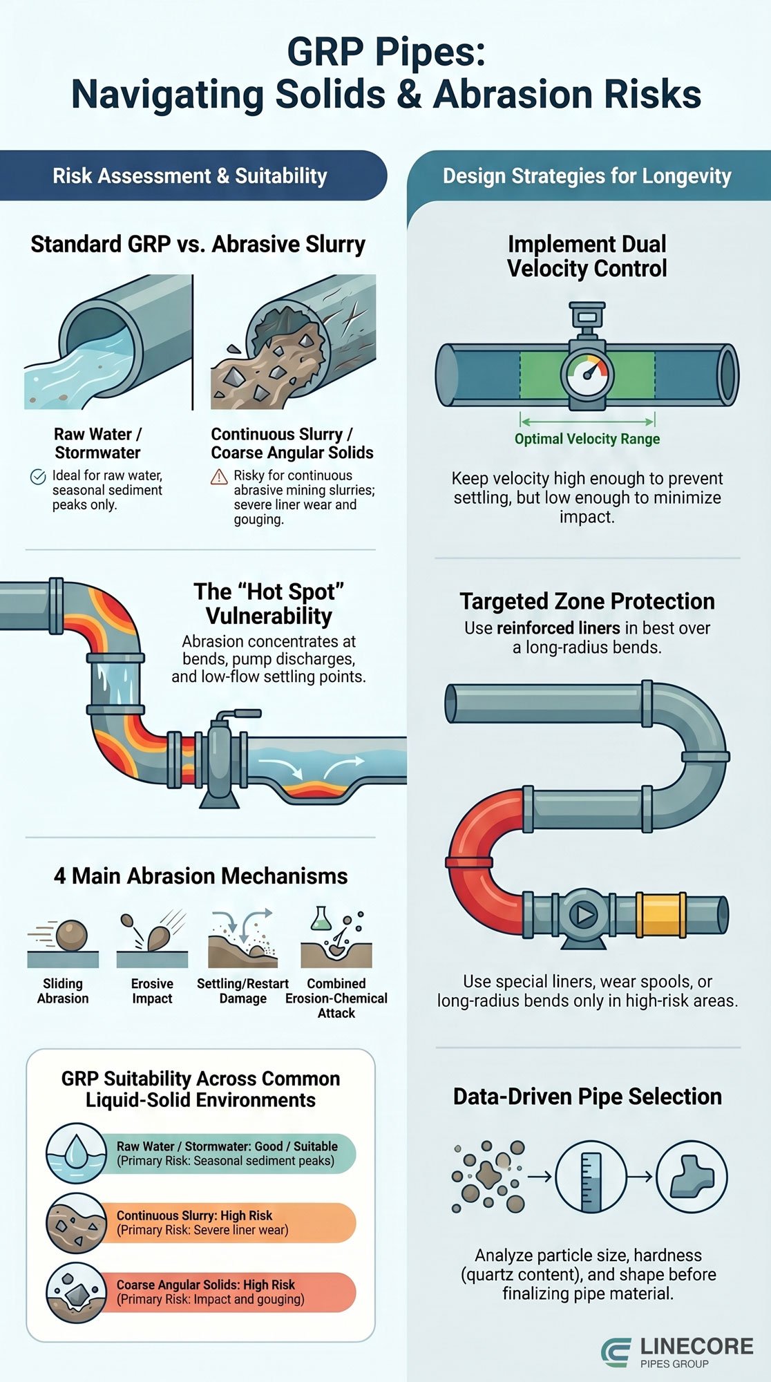 grp pipes solids transport infographic