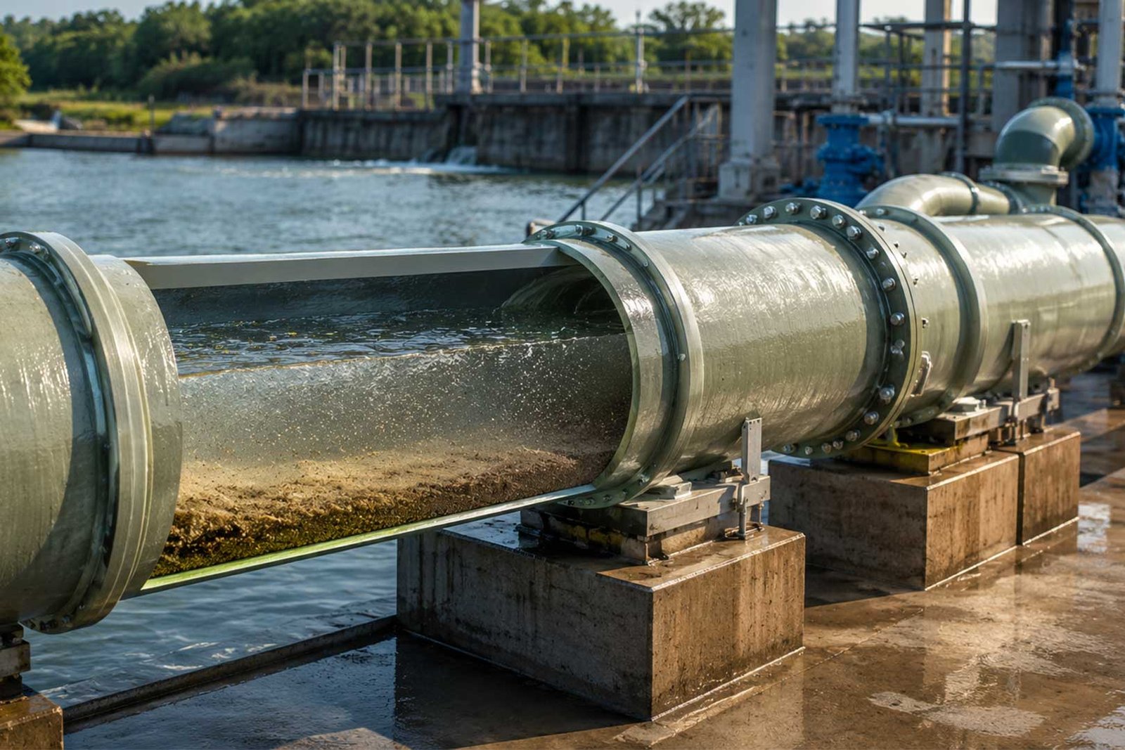 grp pipes solids transport