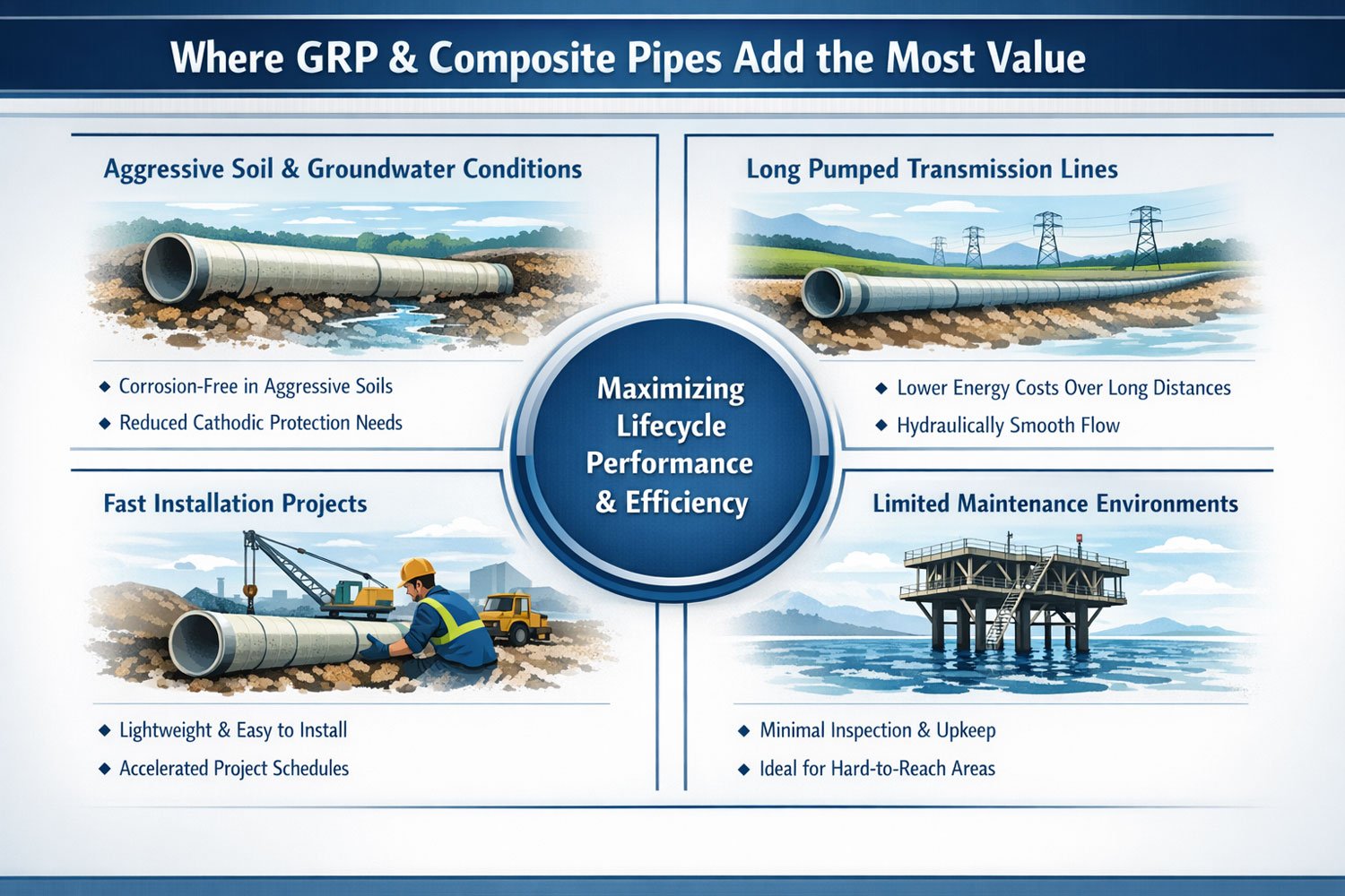 where grp composite pipes add value