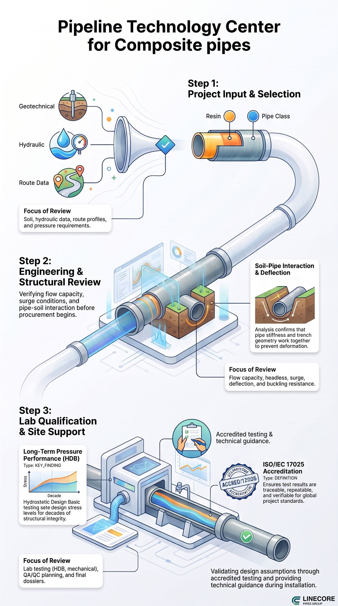 Pipeline Technology Center for Composite Pipes infographic