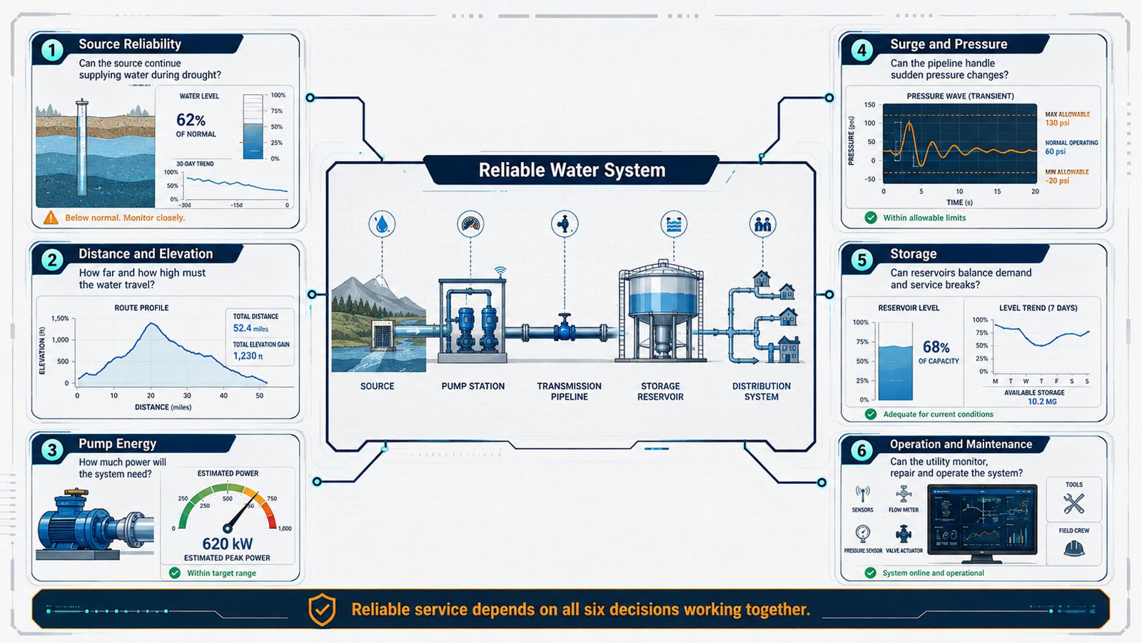 drought resilient water system engineering decisions