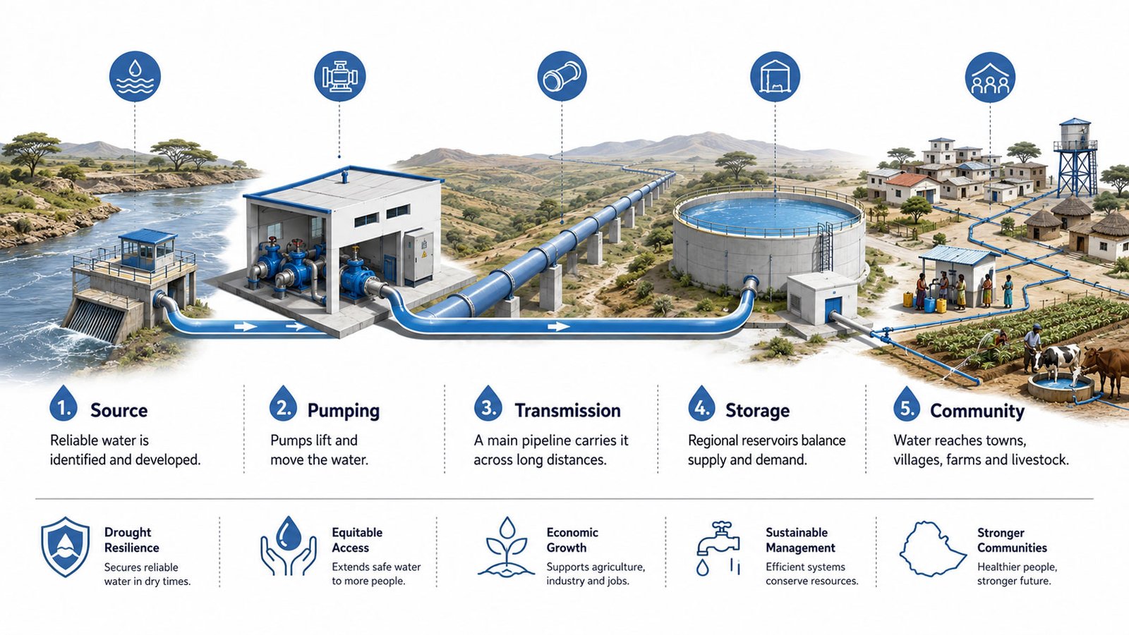 ethiopia bulk water transmission process
