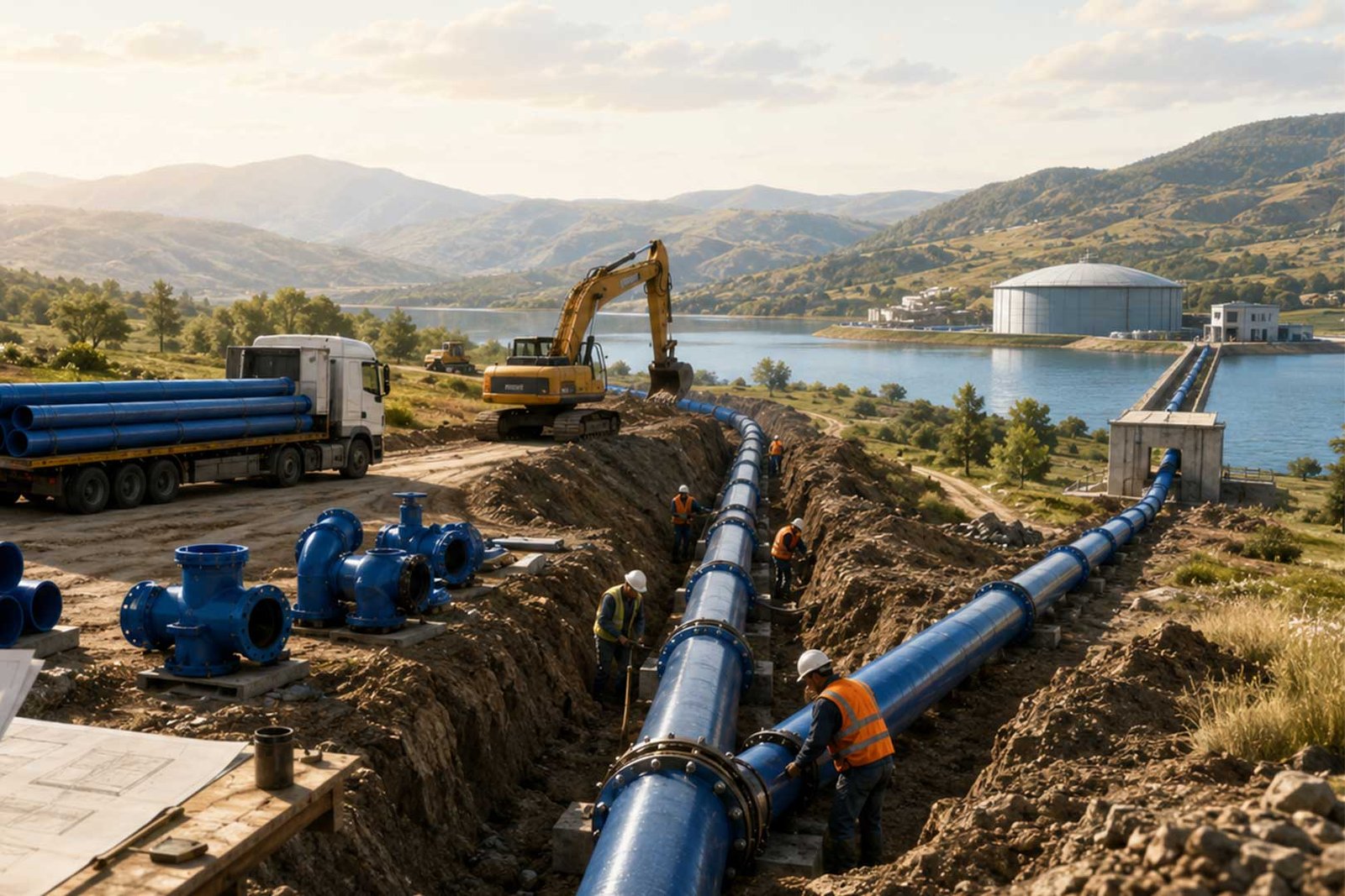 water transmission vs distribution Ethiopia