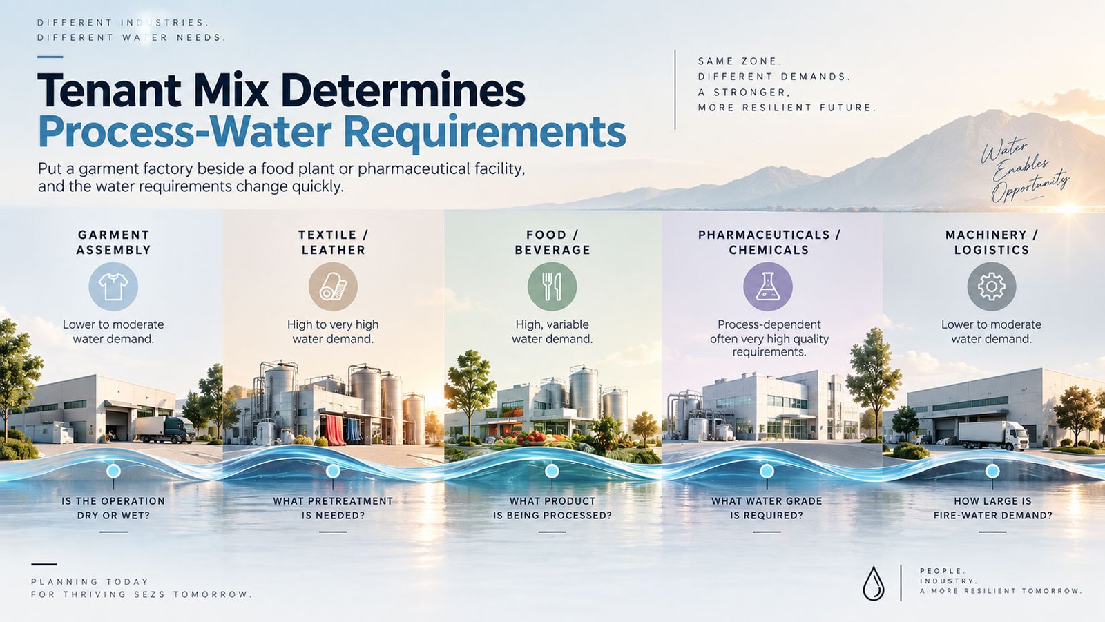 Tenant Mix Determines Process-Water Requirements