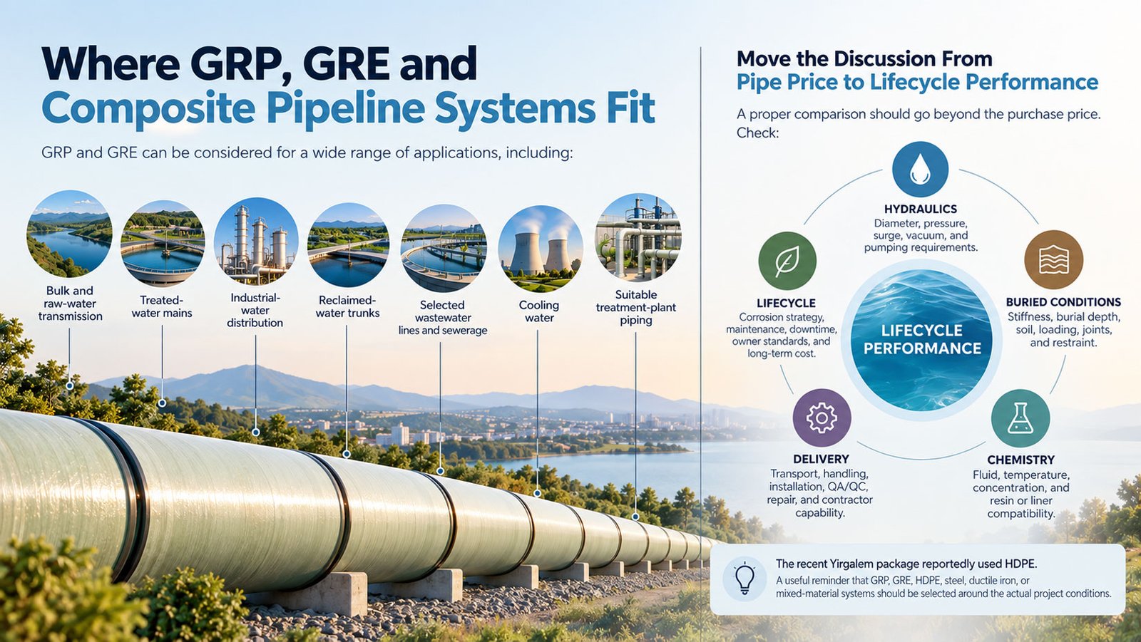 Where GRP, GRE and Composite Pipeline Systems Fit