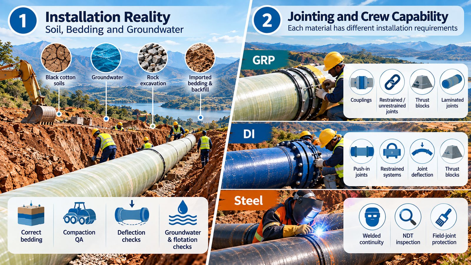 Pipe Installation Reality Soil Joints