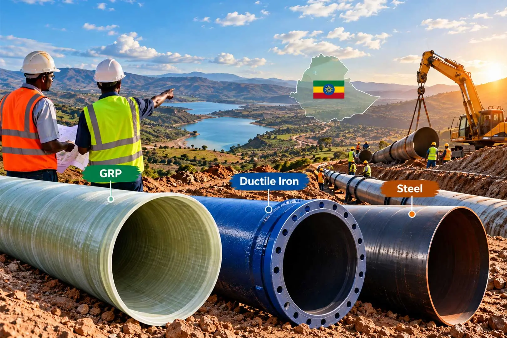 grp vs ductile iron vs steel ethiopia